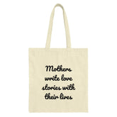 Mothers Love Story Tote, Mom Gift, Quote Tote Bag, Everyday Tote, Gift for Mom, Shopping Tote Bag, Book Tote - Tawshia